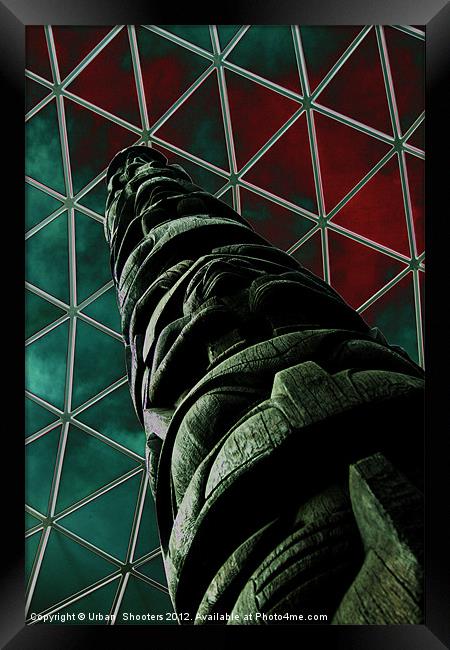 Solarised Totem Pole Framed Print by Urban Shooters PistolasUrbanas!