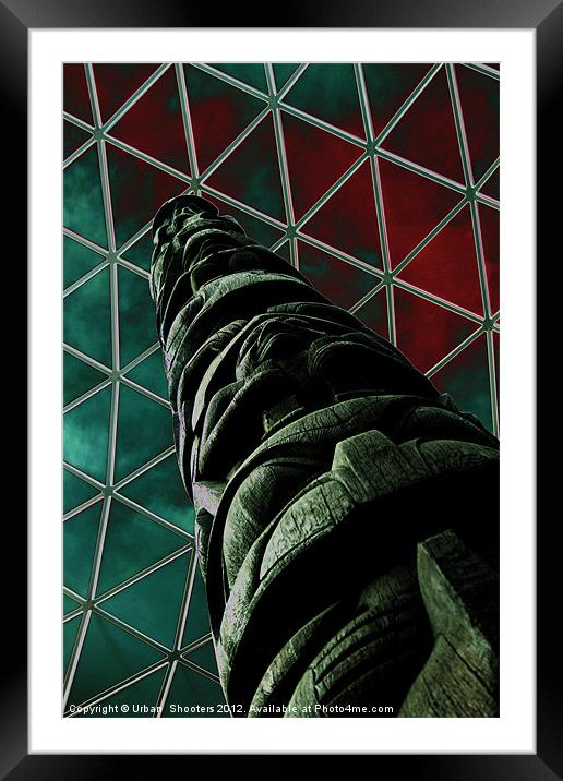 Solarised Totem Pole Framed Mounted Print by Urban Shooters PistolasUrbanas!
