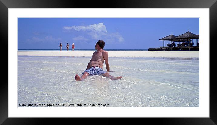 Distracted in Paradise Framed Mounted Print by Urban Shooters PistolasUrbanas!
