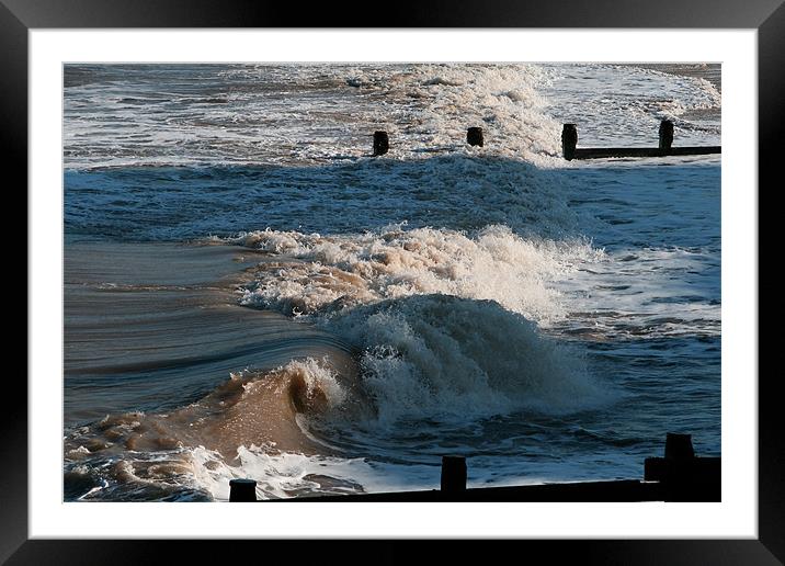 Winter sea at Cromer Framed Mounted Print by Kathy Simms