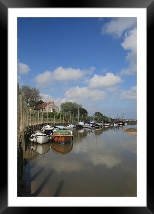 Boats at Blakney 1 Framed Mounted Print by Kathy Simms