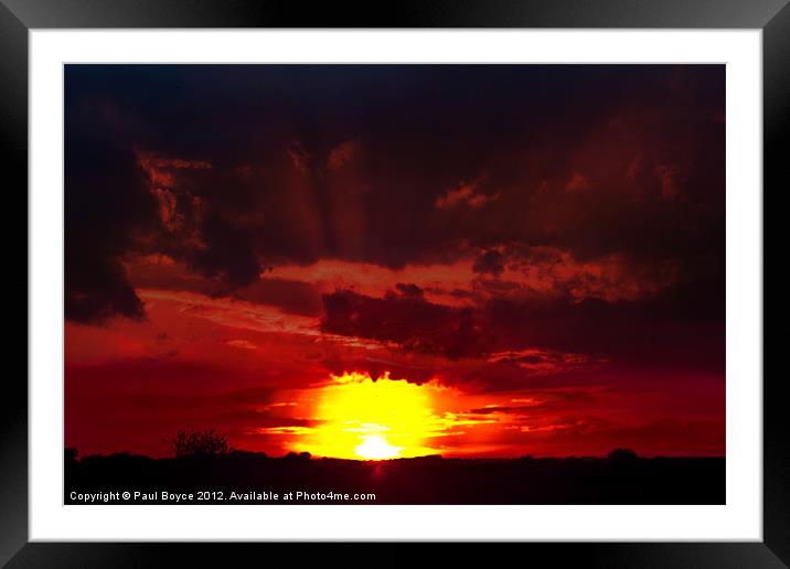 Sun And Clouds Cocktail Framed Mounted Print by Paul Boyce