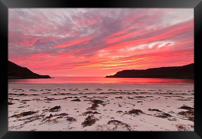 Calgary Bay Sunset Framed Print by George Cox