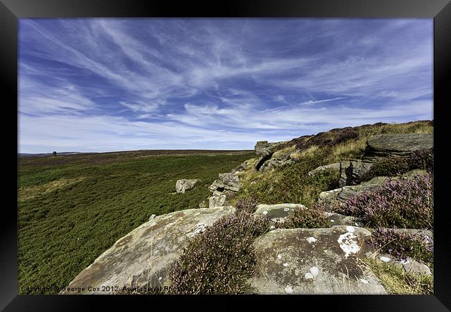 Curbar Edge Derbyshire UK Framed Print by George Cox