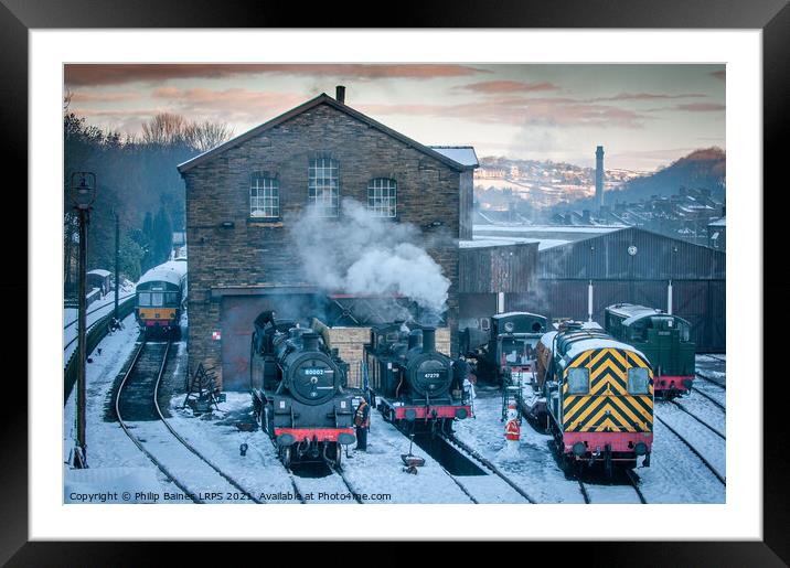 Keighley & Worth Valley Railway Framed Mounted Print by Philip Baines