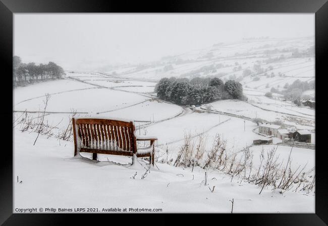 Haworth in the Snow Framed Print by Philip Baines