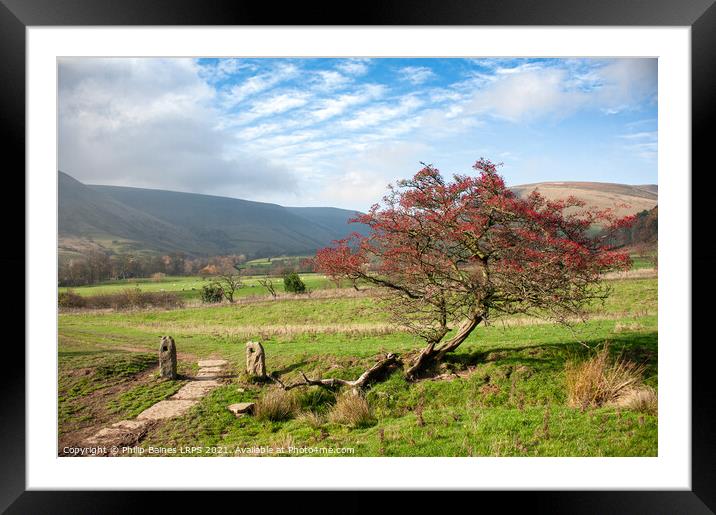 The path to Barber Booth from Edale Framed Mounted Print by Philip Baines