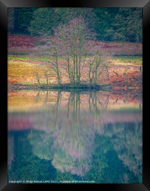 Reflections on Derwent Reservoir Framed Print by Philip Baines