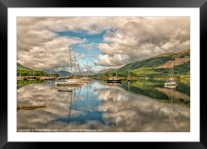 Reflections on Loch Leven  Framed Mounted Print by Philip Baines