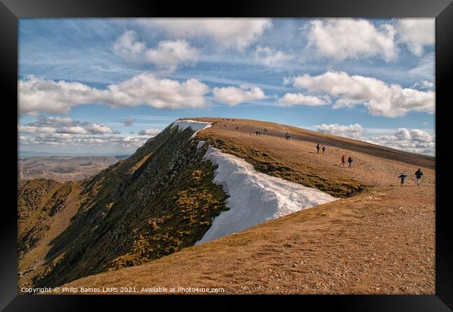 Final Approach to Helvellyn Framed Print by Philip Baines