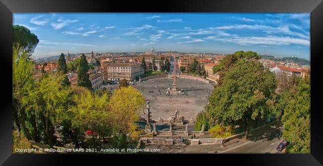 Roma Piazza del Poppolo Framed Print by Philip Baines