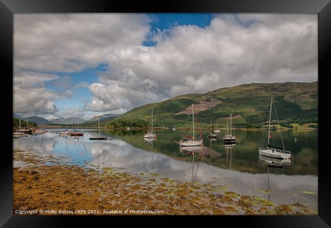 Reflections on Loch Leven  Framed Print by Philip Baines