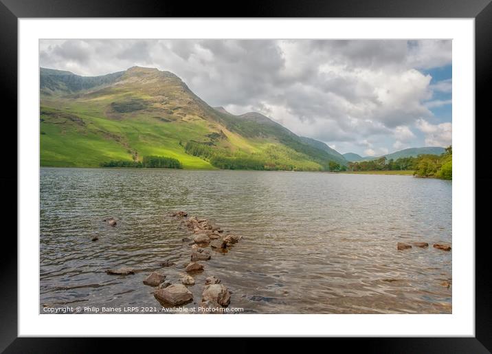 Buttermere, looking towards High Stile and Red Pik Framed Mounted Print by Philip Baines