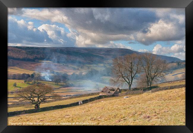 Yorkshire Dales near Appletreewick Framed Print by Philip Baines