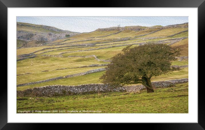 Malhamdale Framed Mounted Print by Philip Baines