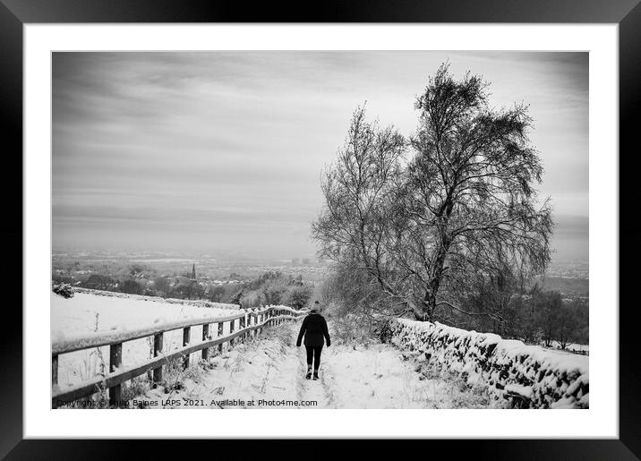 Werneth Low looking towards Manchester Framed Mounted Print by Philip Baines
