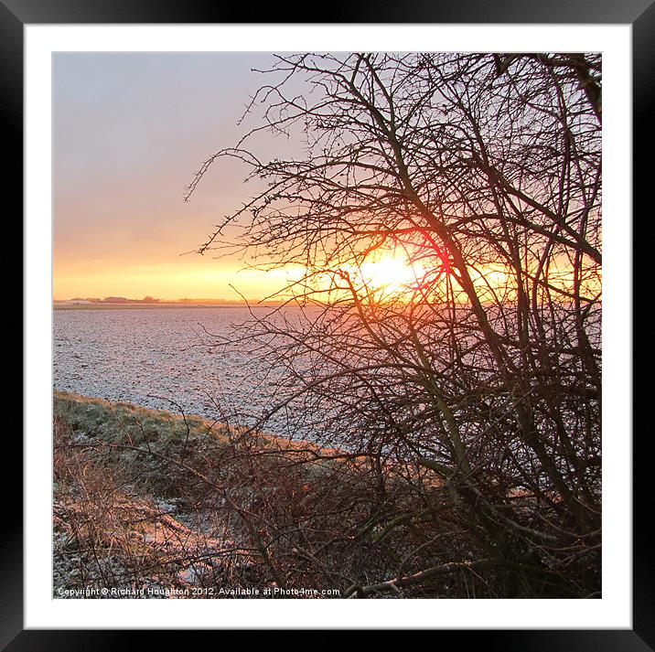 Frosty February Sunrise Framed Mounted Print by Richard Houghton