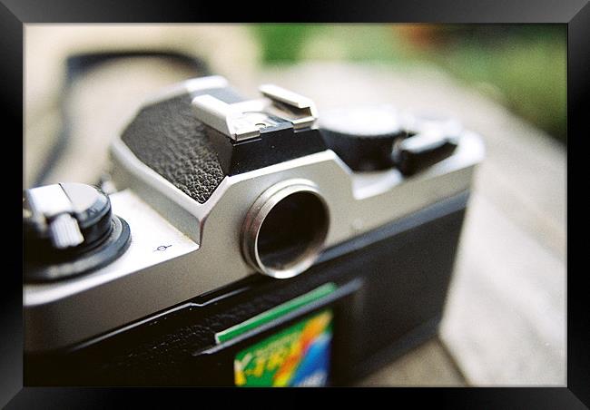 Vintage Nikon Fm2 SLR Framed Print by Andrew Vernon