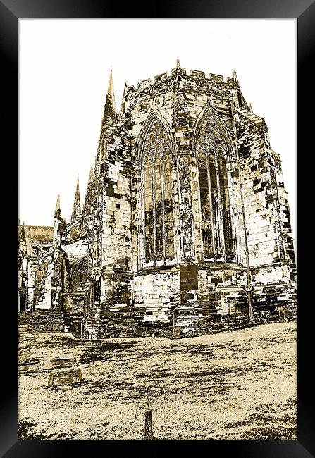 Litchfield Cathedral Framed Print by Andrew Vernon