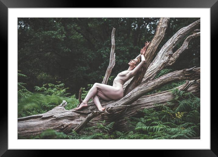Hiraeth 037 Suzzi - Landscape Art Nude  Framed Mounted Print by Henry Clayton