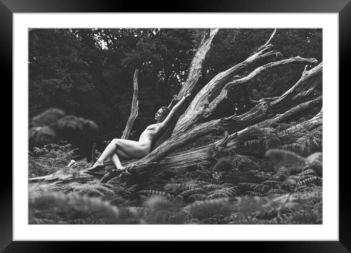Hiraeth 88 Suzzi - Landscape Art Nude  Framed Mounted Print by Henry Clayton