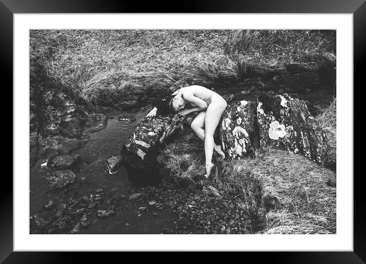 Hiraeth 011 Valentina L'Abbate - Landscape Art Nude  Framed Mounted Print by Henry Clayton