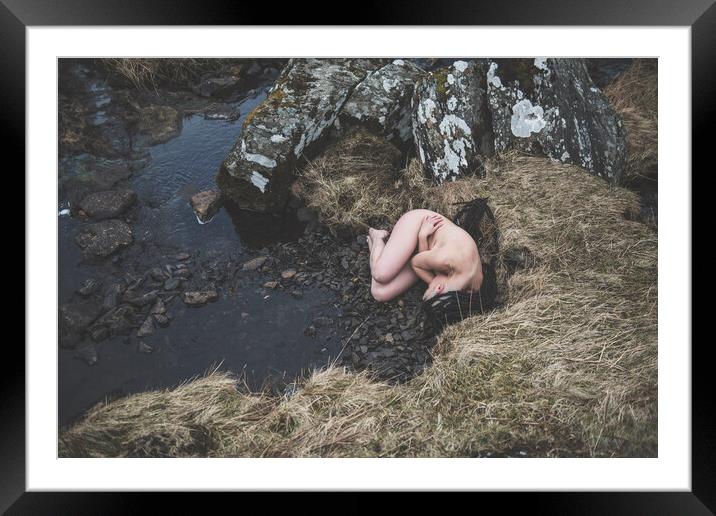 Hiraeth 014 Valentina L'Abbate - Landscape Art Nude  Framed Mounted Print by Henry Clayton