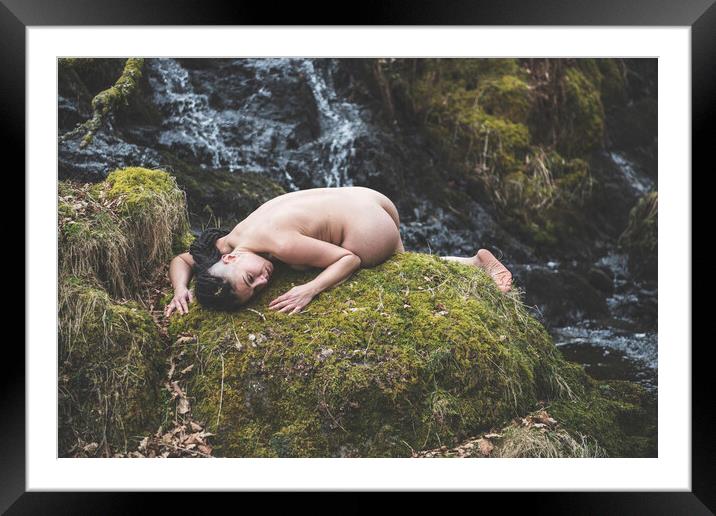 Hiraeth 021 Valentina L'Abbate - Landscape Art Nude  Framed Mounted Print by Henry Clayton