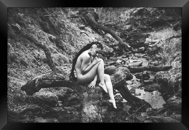 Hiraeth 029 Valentina L'Abbate - Landscape Art Nude  Framed Print by Henry Clayton