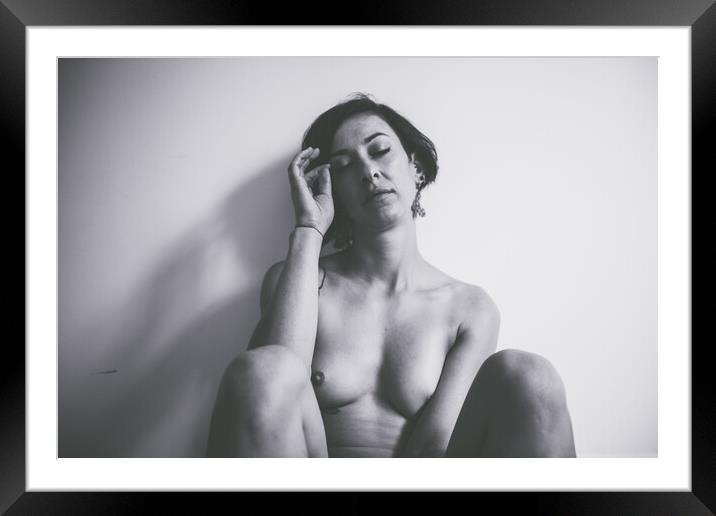 BB Montague - Time Stands Still - Art Nude and Erotic Imagery 022 Framed Mounted Print by Henry Clayton