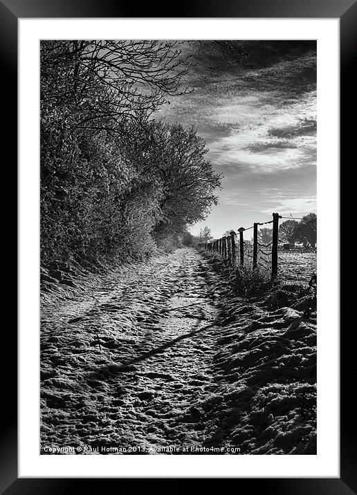 Snow Covered Track Framed Mounted Print by Paul Holman Photography