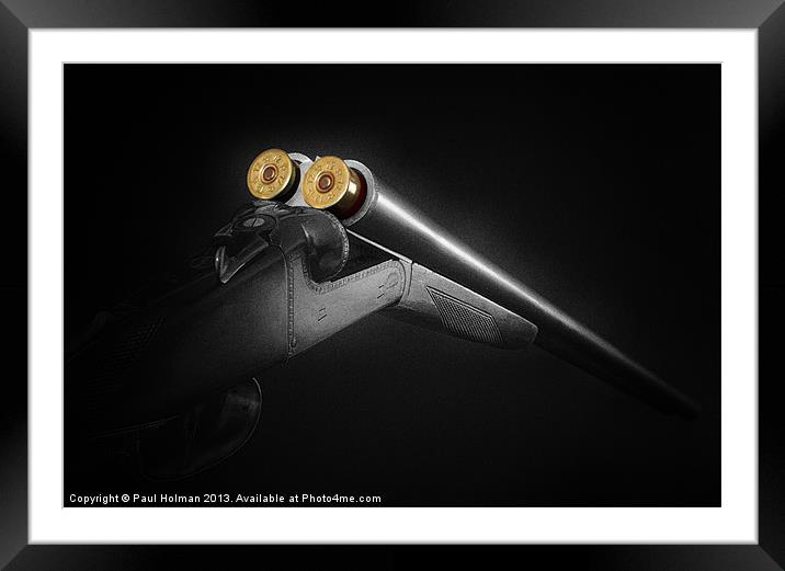 Side By Side Vintage Gun 3 Framed Mounted Print by Paul Holman Photography