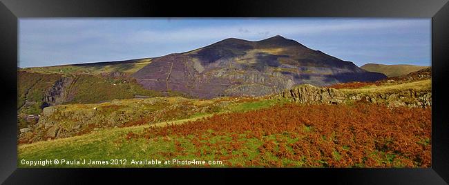 Dinorwic Slate Quarry Framed Print by Paula J James