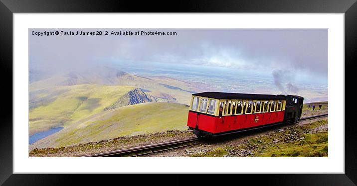 Snowdon Mountain Railway Framed Mounted Print by Paula J James