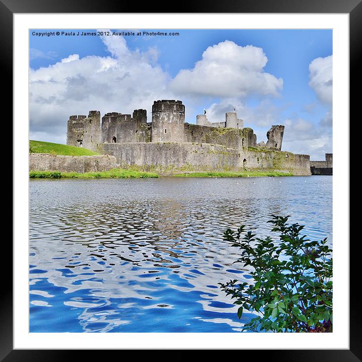Caerphilly Castle Framed Mounted Print by Paula J James