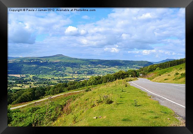 View from the Blorenge Framed Print by Paula J James