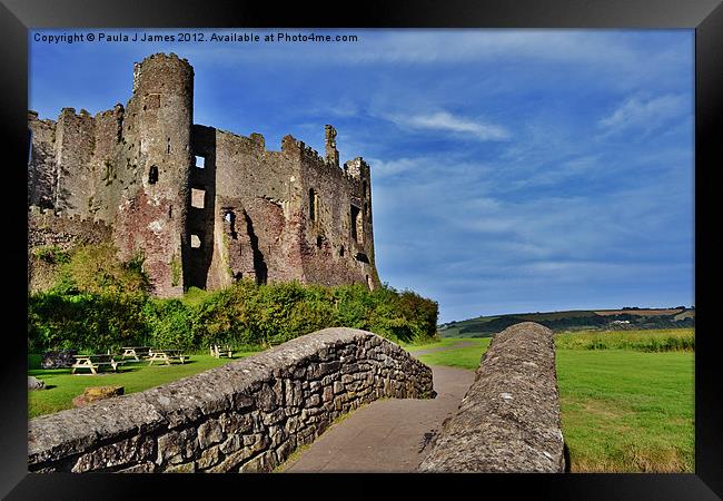 Laugharne Castle Framed Print by Paula J James