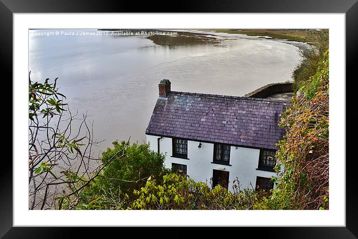 Dylan Thomas''s Boathouse Framed Mounted Print by Paula J James