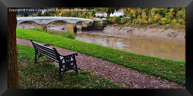 Old Wye Bridge, Chepstow Framed Print by Paula J James