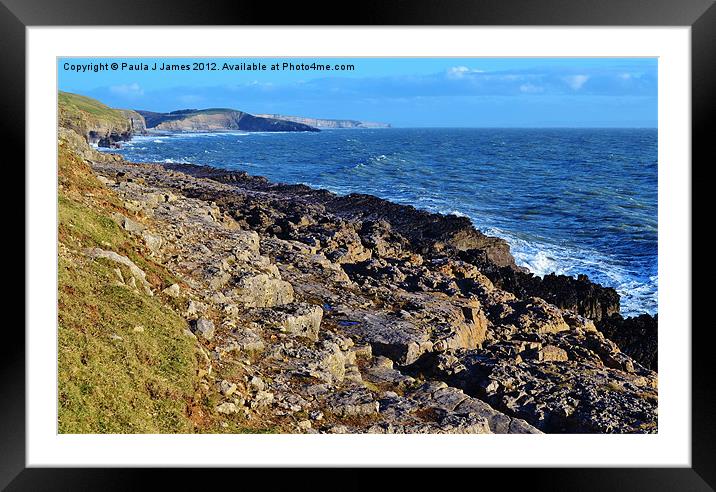 Glamorgan Heritage Coast Framed Mounted Print by Paula J James