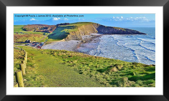 Dunraven Bay, Southerndown Framed Mounted Print by Paula J James