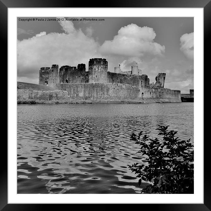 Caerphilly Castle Framed Mounted Print by Paula J James