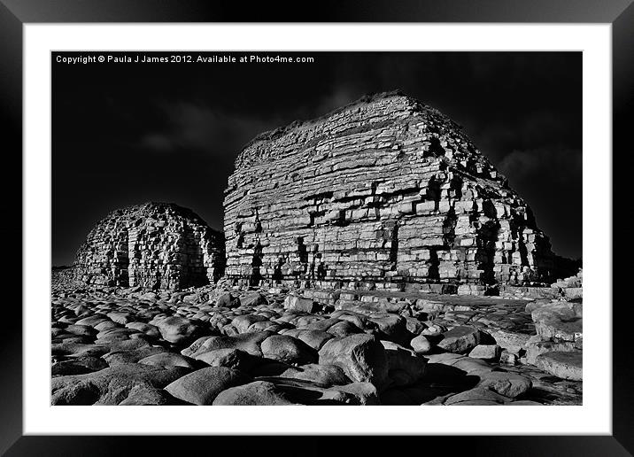 Rhoose Point Framed Mounted Print by Paula J James