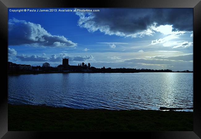 Twilight at Tewkesbury Framed Print by Paula J James