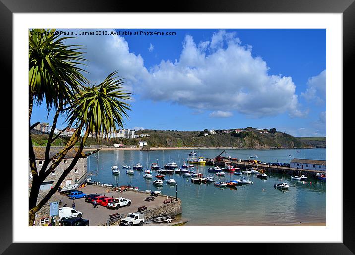 Harbour Beach, Tenby Framed Mounted Print by Paula J James