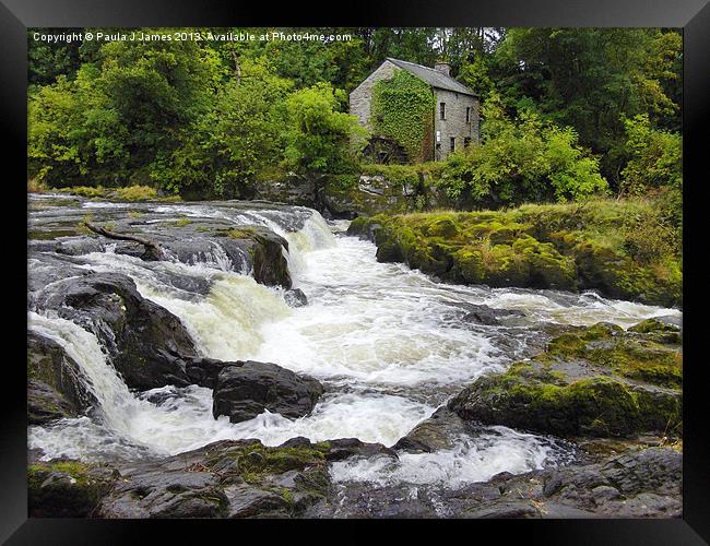 Cenarth Falls & Mill Framed Print by Paula J James