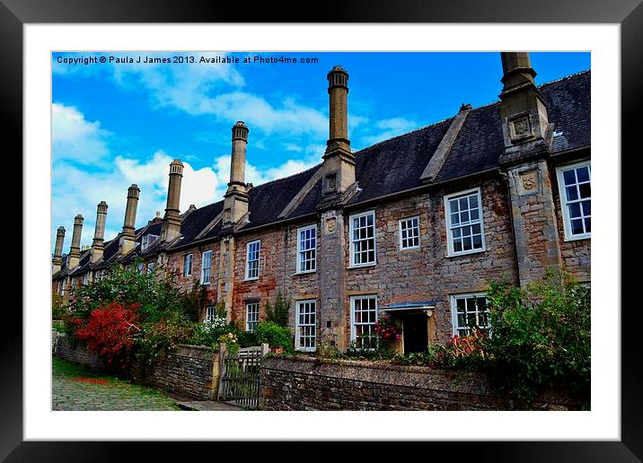 Vicars Close - Wells Framed Mounted Print by Paula J James