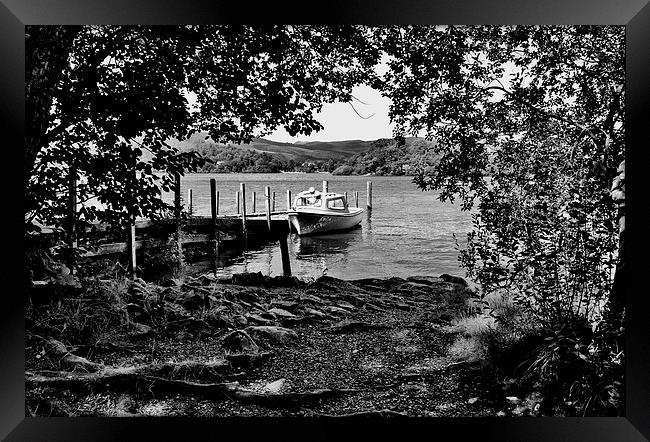 Boat on Derwent Water Framed Print by Paula J James