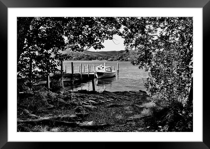 Boat on Derwent Water Framed Mounted Print by Paula J James