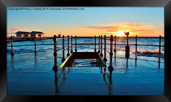 Penarth Esplanade Framed Print by Paula J James